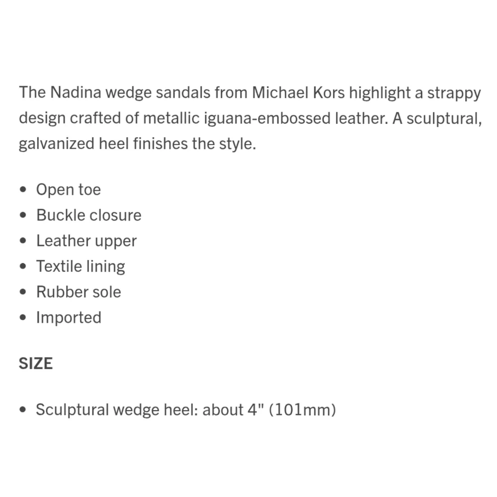 🆕⭐ Micheal Kors Gold Wedge Sandals